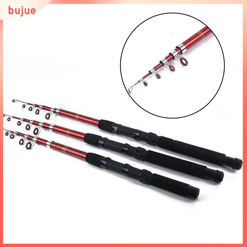BUJUE Portable Spinning Sea Pole Carbon Material Pen Pole Retractable Telescopic Fishing Rod Fiberglass