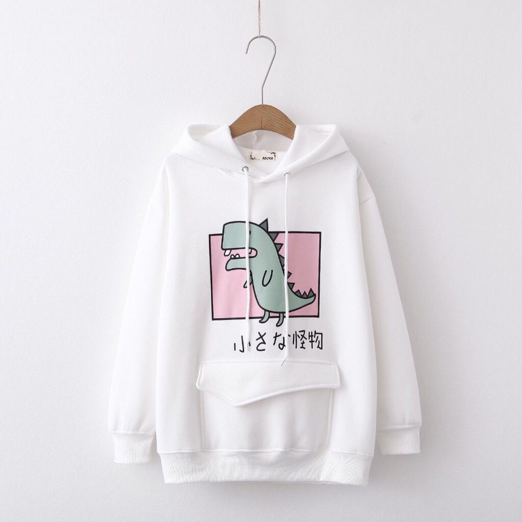 Áo hoodie - áo nỉ - áo hoodie nam - áo hoodie nữ - áo khoác hoodie nam nữ, in hình khủng long , freesize dưới 65kg, tp.a3a1
