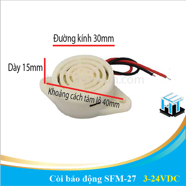 Còi báo động SFM-27 3-24VDC( còi kêu liên tục)