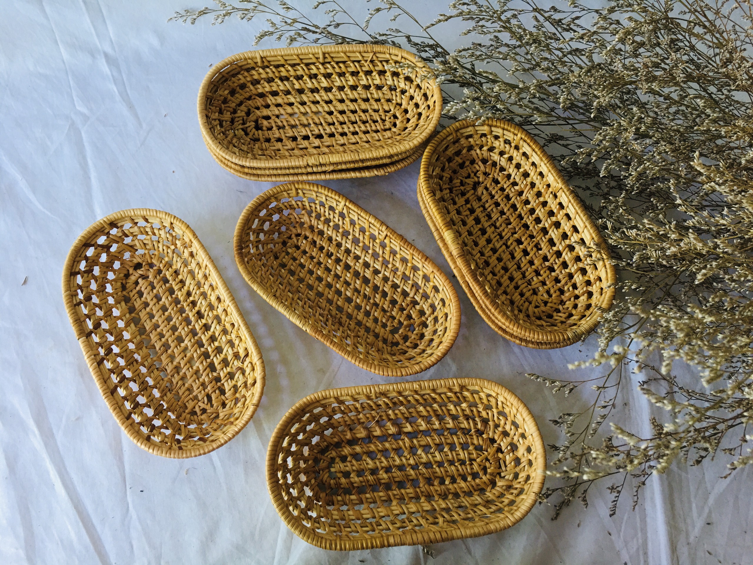 Rổ Mây Oval Sâu Nhỏ Đựng Đồ