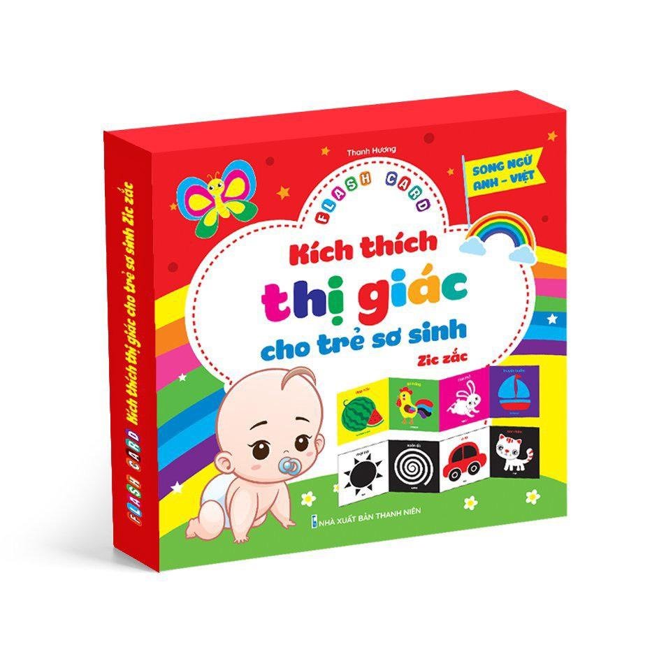 Bộ Thẻ Flash Card Kích Thích Thị Giác, Não bộ Cho Trẻ Sơ Sinh Từ 0 Đến 16 Tháng Tuổi Chuẩn Dạy Trẻ Theo Phương Pháp Montessori
