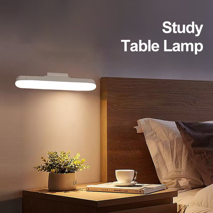 Vimite 3 Colors Wireless Desk Lamp With Remote Control USB Rechargeable Touch Reading Table Light With Angle Adjustment Plate Dimmable Eye Protection Bar Night Lamp for Room Wall Bedroom Dormitory Under Cabinet Lighting