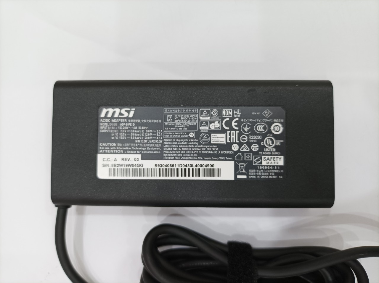Sạc dành cho laptop msi prestige 15 a11scx a11sc a11scs 90w type-c