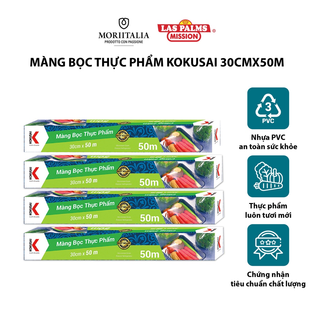 Màng bọc thực phẩm kokusai chính hãng moriitalia 30cmx50m mbtp00004701