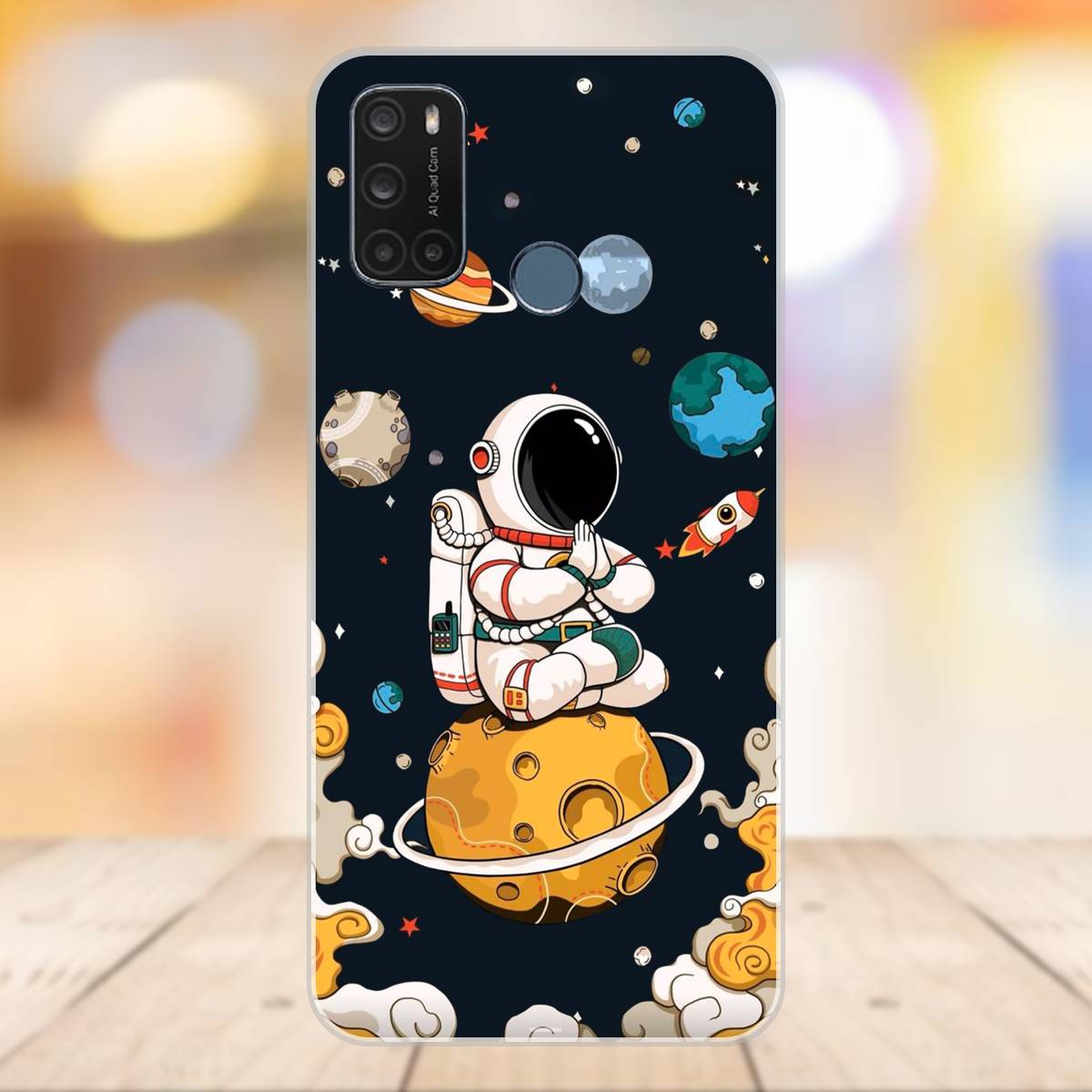 Ốp lưng điện thoại Vsmart Joy 4 dẻo trong Phi Hành Gia Astronaut