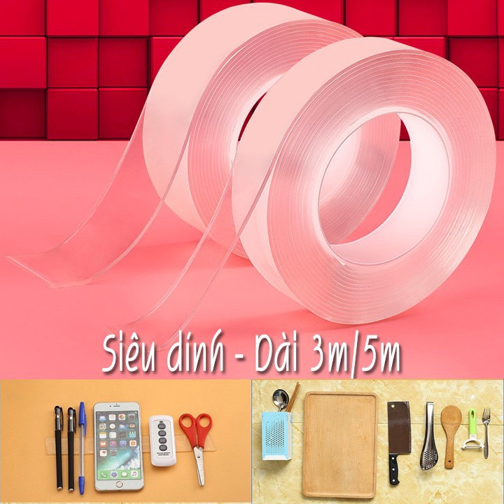 [HCM]0182 Băng Keo Đa Năng 2 Mặt Siêu Dính 3M
