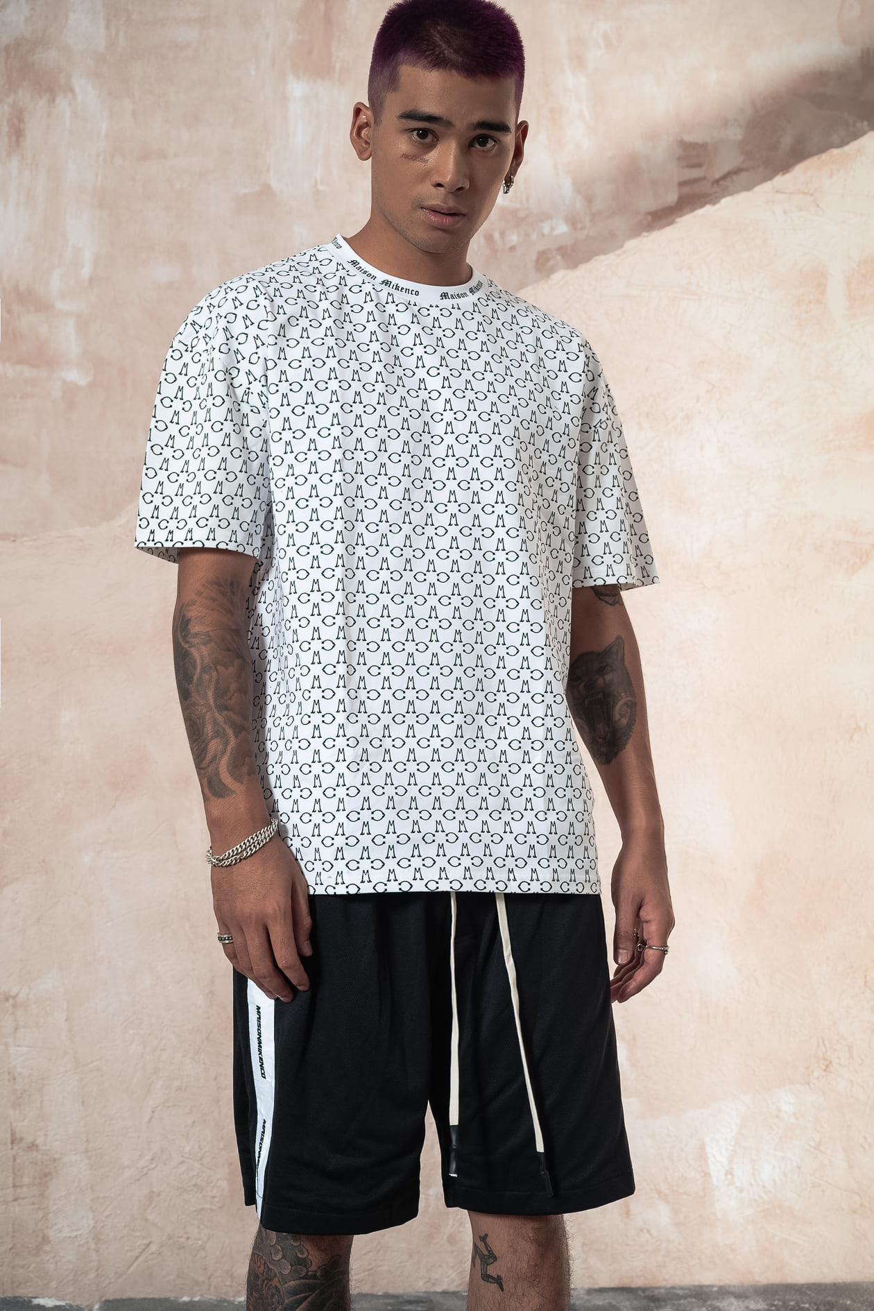 Áo phông nam MIKENCO Monogram tshirt