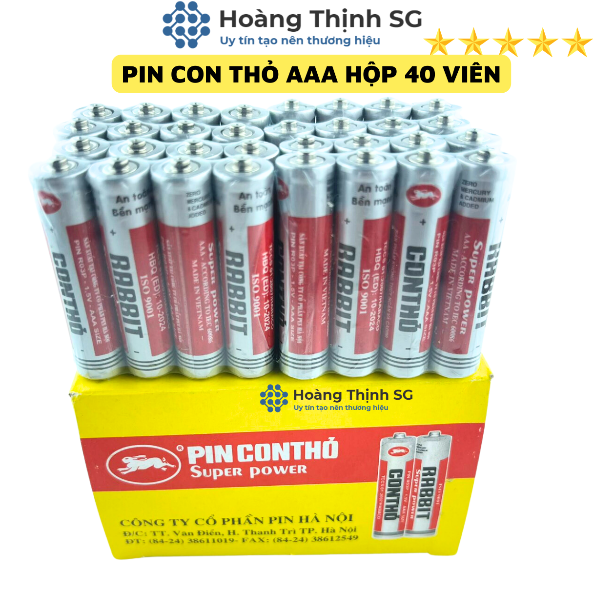 Pin Con Thỏ, Pin tiểu AA & Pin đũa AAA 1.5V, hàng chính hãng (bán lẽ theo cặp)