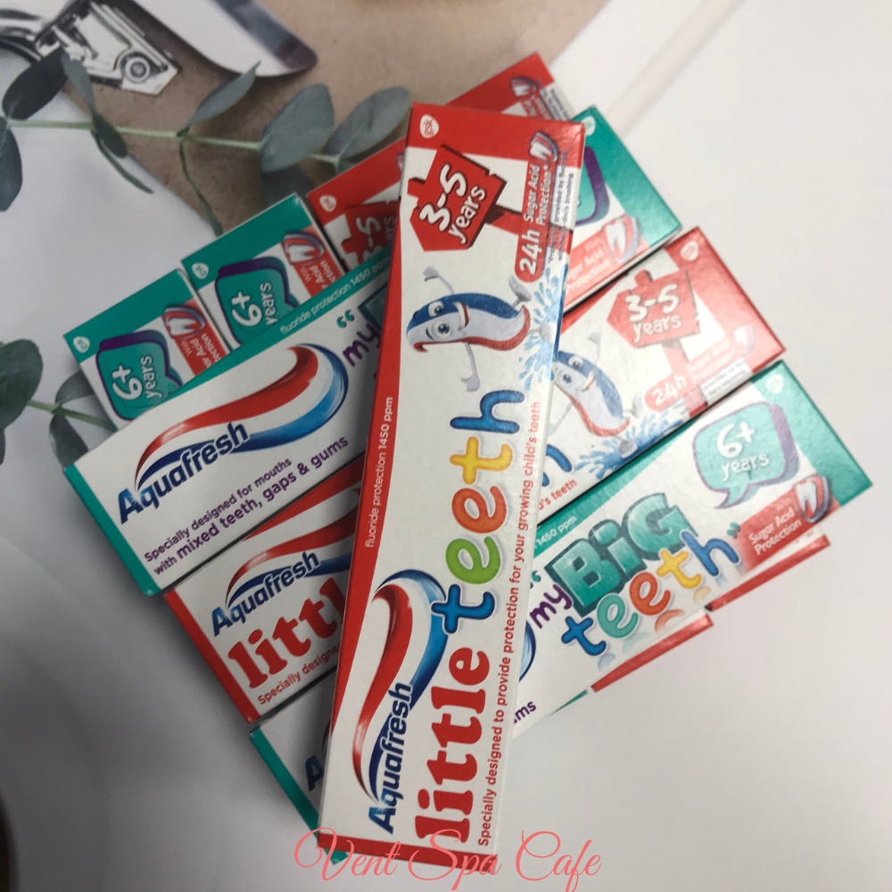 Child toothpaste Aquafresh My Big teeth 6 + years 50ml-toothpaste for baby prevent tooth decay efficiency for baby from 3 years old/Table flow-vent Spa Cafe