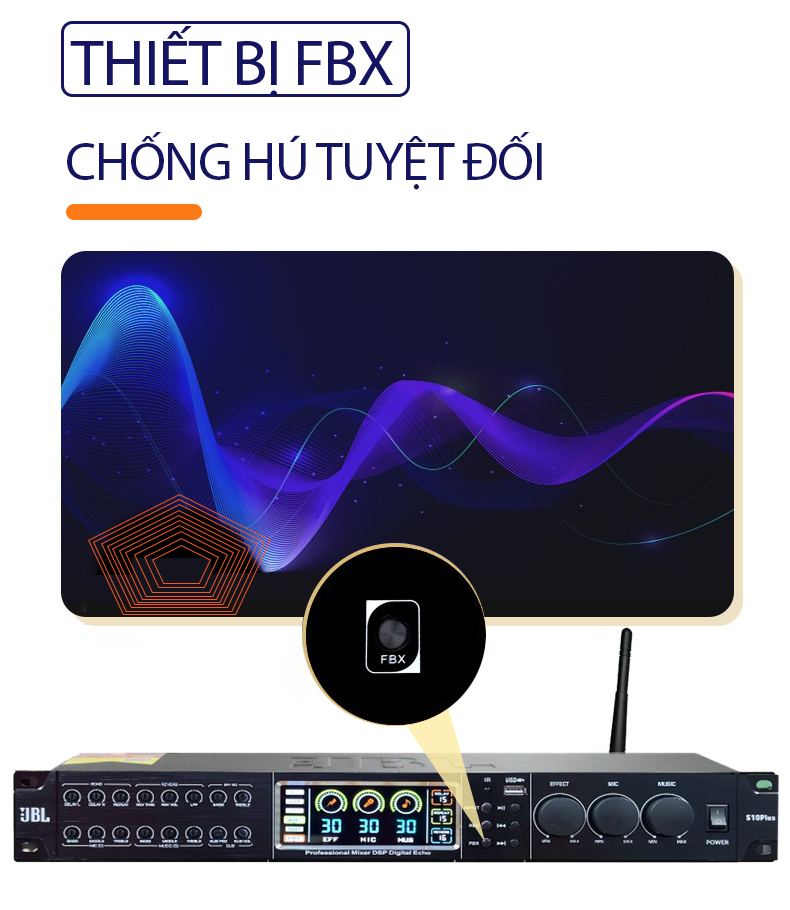 CHÍNH HÃNG BÃI MỸ - Vang Cơ Lai Số Hàng Bãi JBL S10 Plus, Chống Hú Tối Ưu Với Chế Độ Fbx, Echo Nhẹ Mượt Mà, Delay, Âm Thanh Vượt Trội Chuẩn Mực, Bluetooth 5.0, Av, Usb, (Optical) Dàn Âm Thanh Gia Đình, Hôi Trường