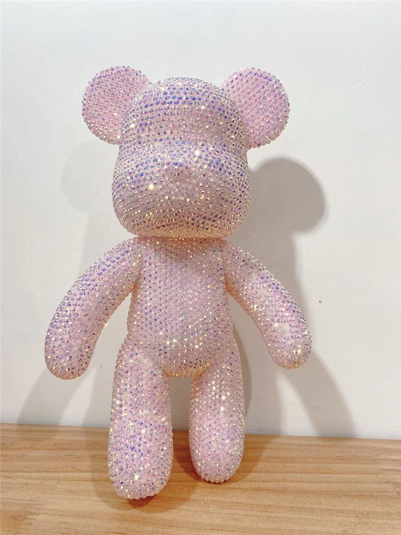 Gấu đính đá bearbick size đặc biệt 53 - Gấu đính đá handmade