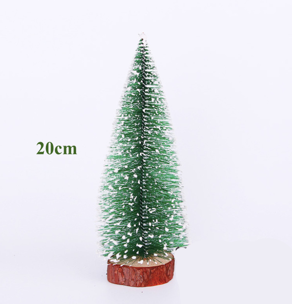 Cây thông mini để bàn đế gỗ 15-25cm