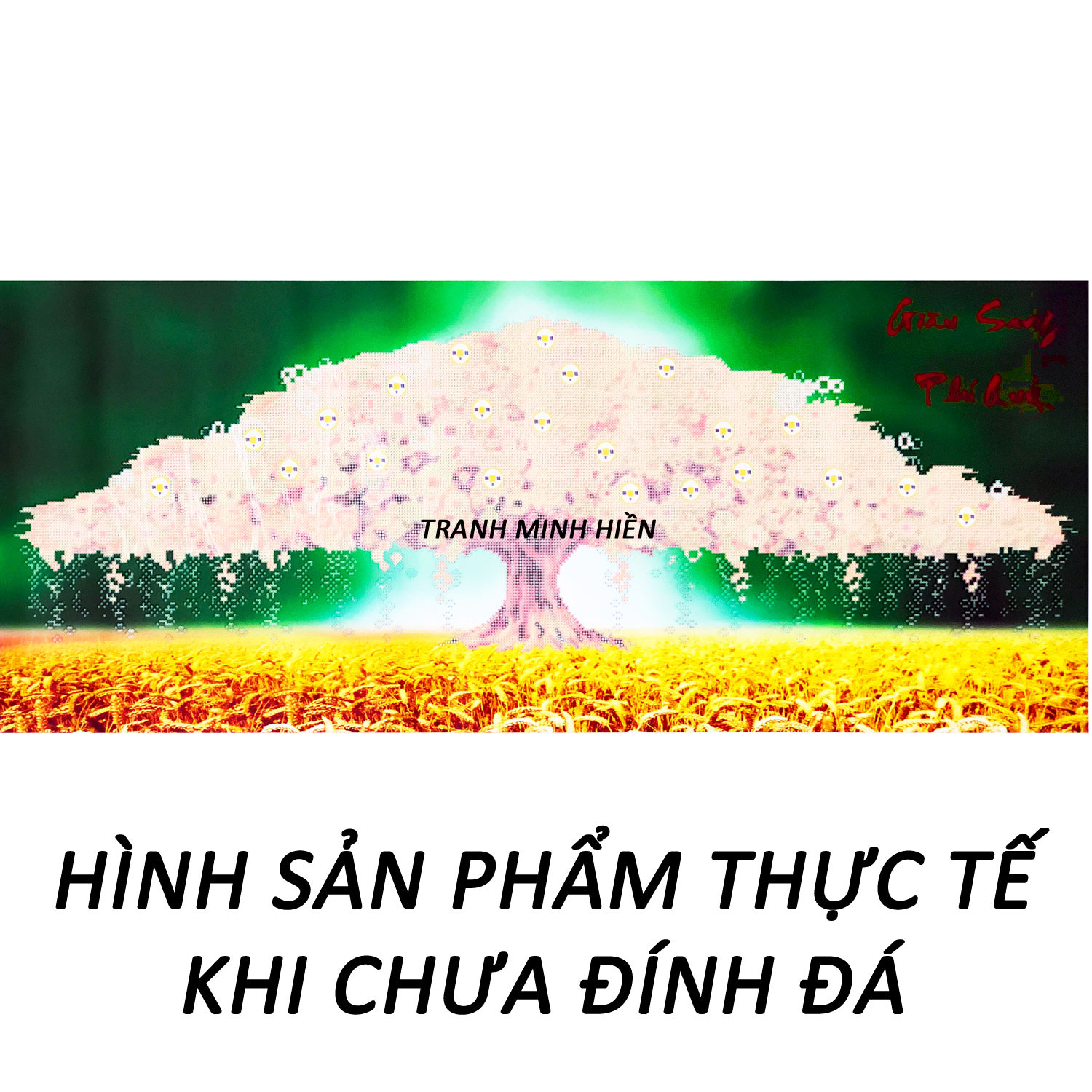 Tranh Đính Đá 5D - Cây Kim Tiền Giàu Sang Phú Quý 39 (Kèm Quà Tặng) - Tranh Minh Hiền (TỰ ĐÍNH ĐÁ)