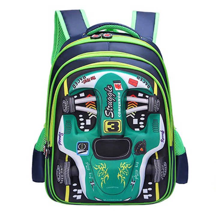 Balo chống gù lưng in hình oto 3D