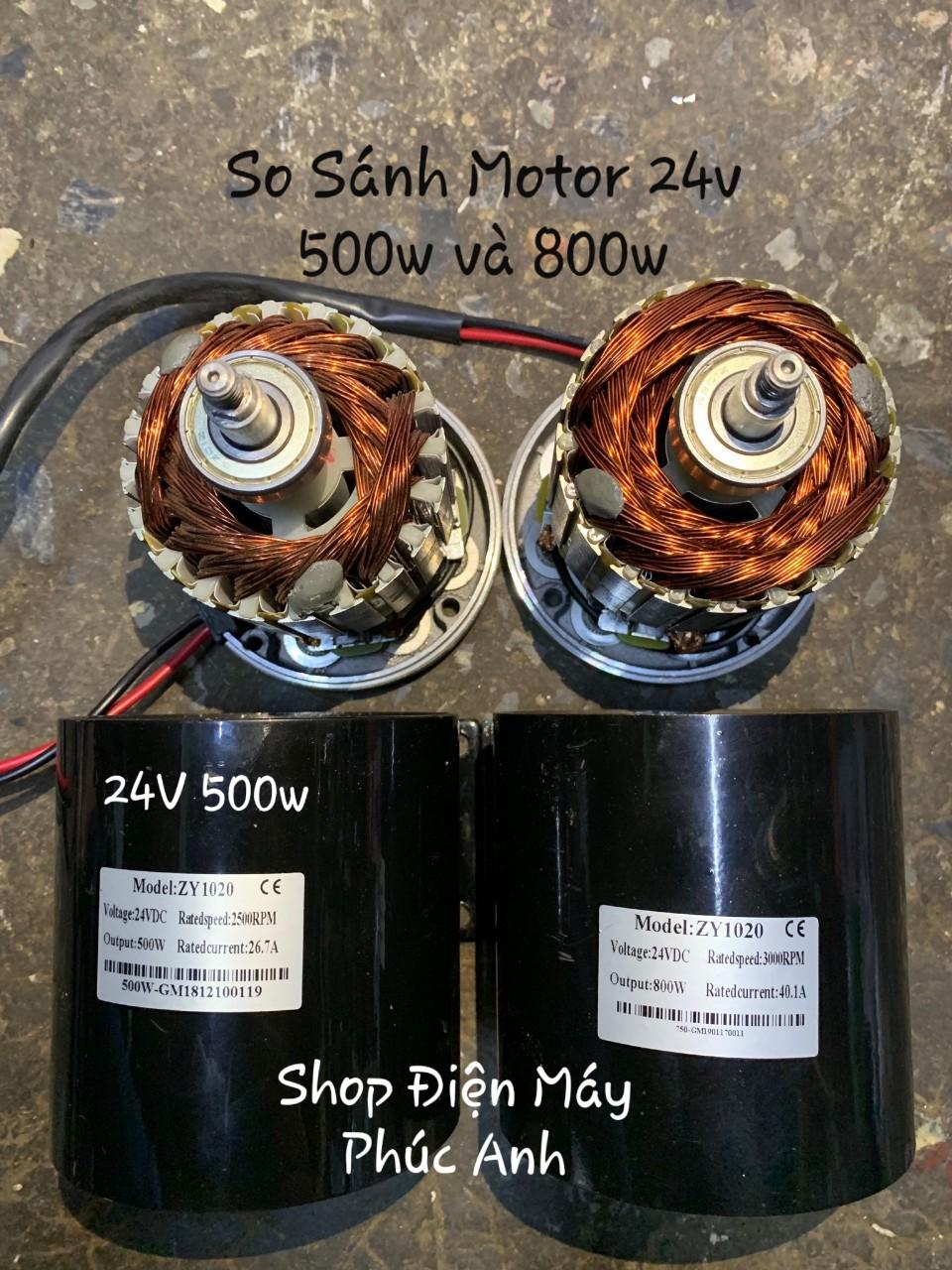 Motor DC 24v 800w không giảm tốc