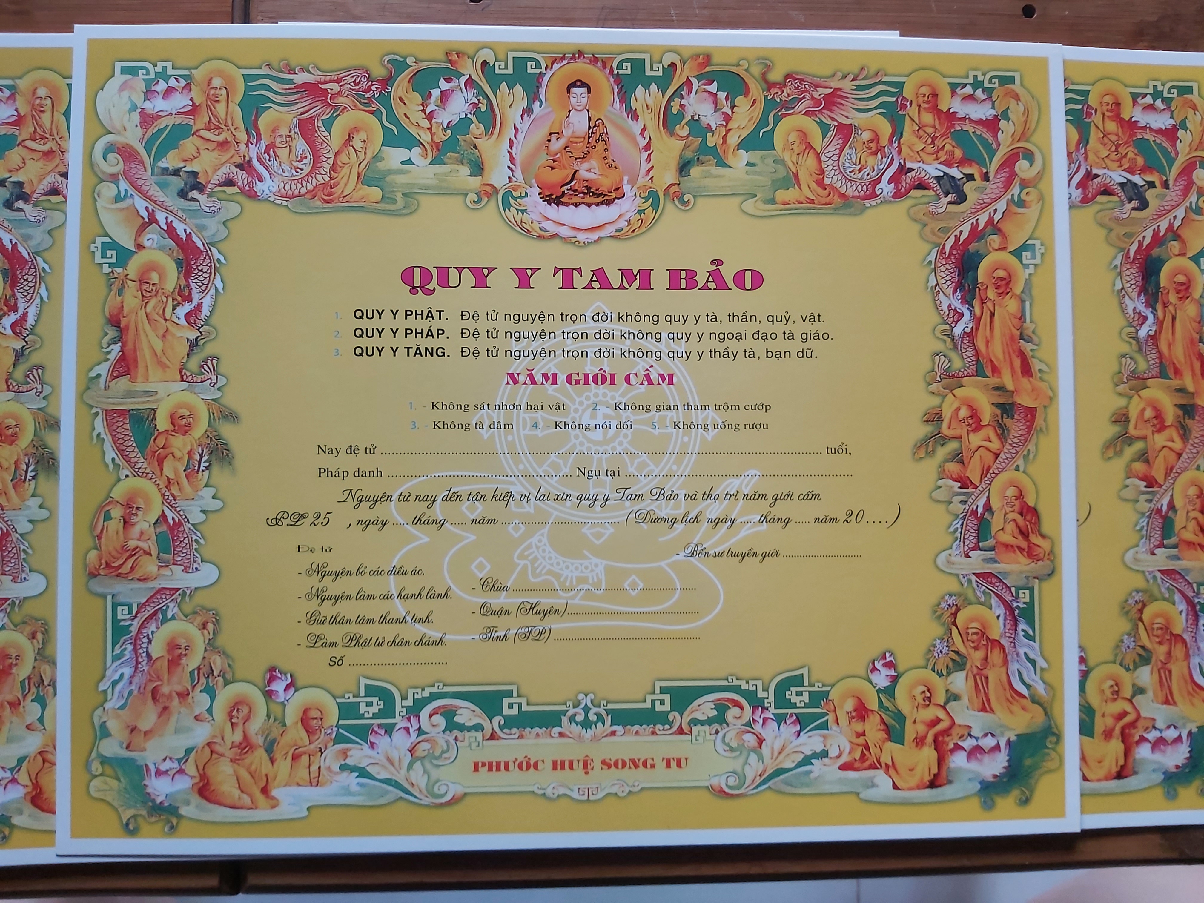 [HCM]Phái Quy y La Hán ( xấp 50 tấm)