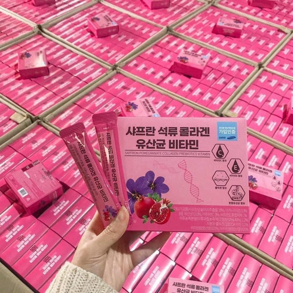 Bột Collagen Lựu đỏ Nhuỵ hoa nghệ Tây Saffron Bio Cell