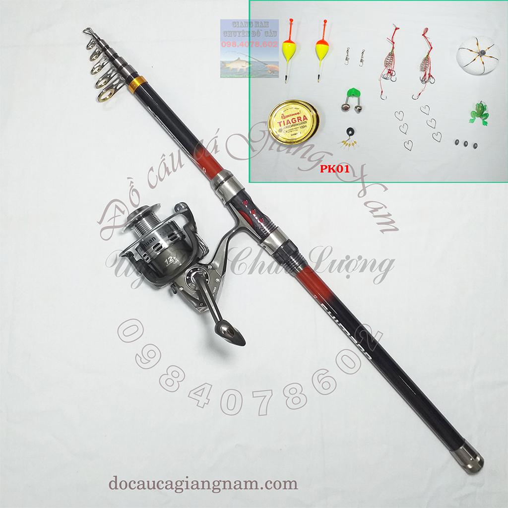 Bộ cần câu rút Shimano Max - Máy Yumoshi CL, tặng đủ phụ kiện ( đồ câu cá Giang Nam ) big sale