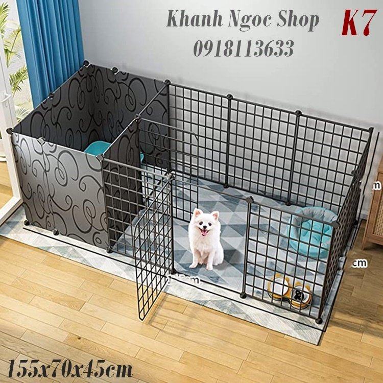 [Sắt Lắp Ghép] Chuồng Quây thú cưng ( dạy thú cưng đi vệ sinh đúng chỗ )