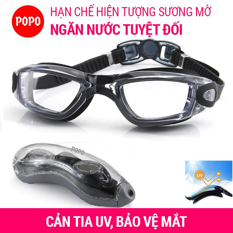 Kính bơi người lớn POPO 1938 kính bơi nam, nữ chống tia UV, chống lóa mắt kính trong suốt kiểu dáng thời trang cao cấp