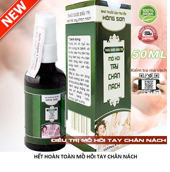 Thảo dược mồ hôi tay chân nách hồng sơn lọ 50ml