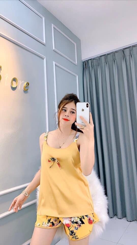 Sét bộ đùi 2 dây satin cao cấp siêu mát-TK