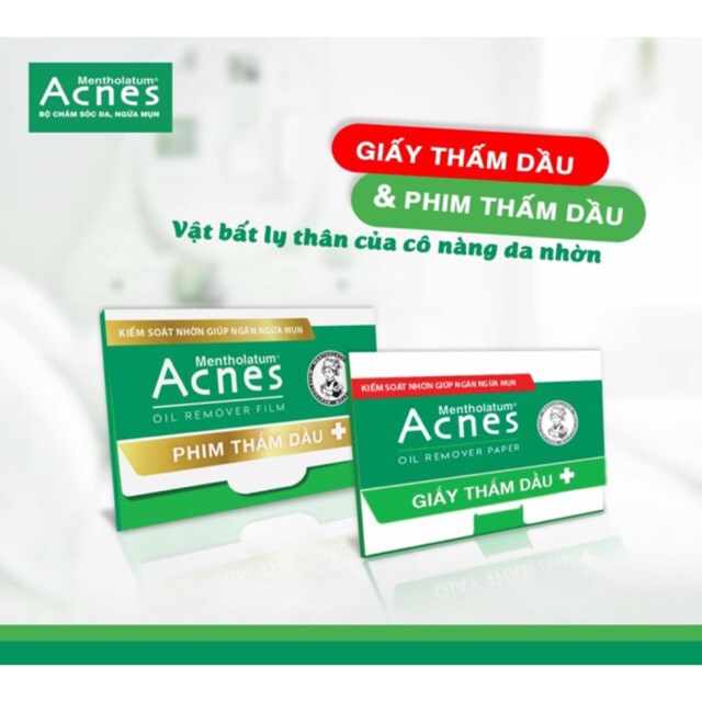[HCM]Giấy thấm dầu ACNES hộp 100 tờ.