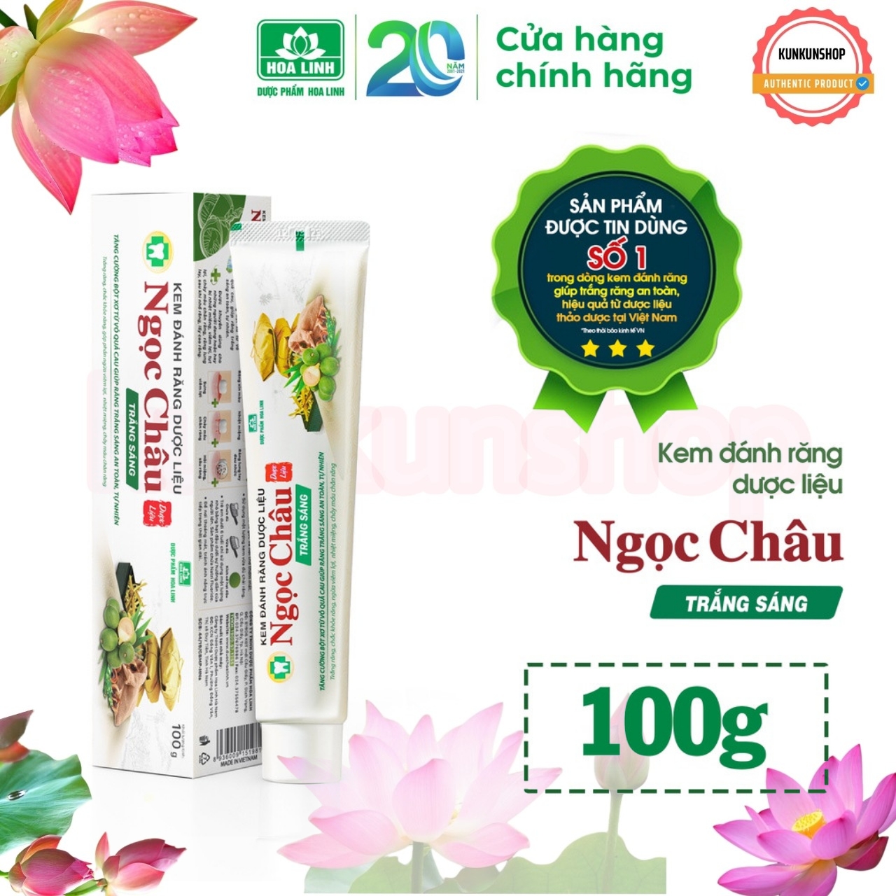 Kem đánh răng dược liệu ngọc châu