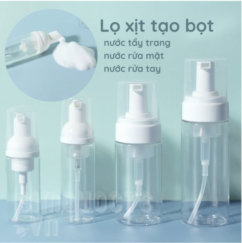 Lọ xịt tạo bọt Chai xịt tạo bọt đựng nước rửa tay nước tẩy trang dầu gội sữa tắm sữa rửa mặt