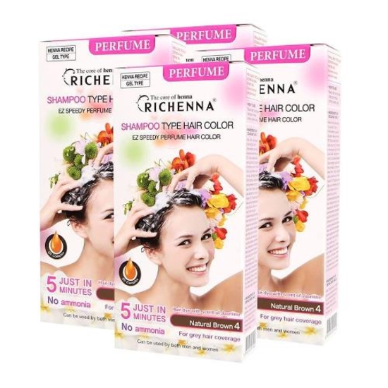 Nhuộm tóc dạng dầu gội Richenna Perfume (40gr)