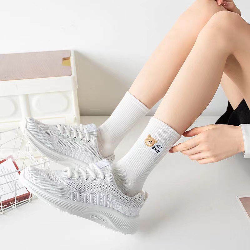 Tất vớ nữ co cổ hình gấu cute