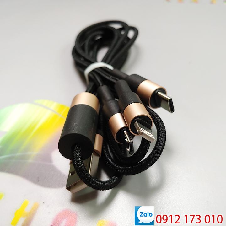 [BẢO HÀNH 12 THÁNG] Cáp sạc đa năng cho smartphone - chân lightning - Micro - Type C  [HOCO X26]  dành cho iPhone  Samsung, Oppo, Nokia, HTC, Vivo,... Hà Nội Store