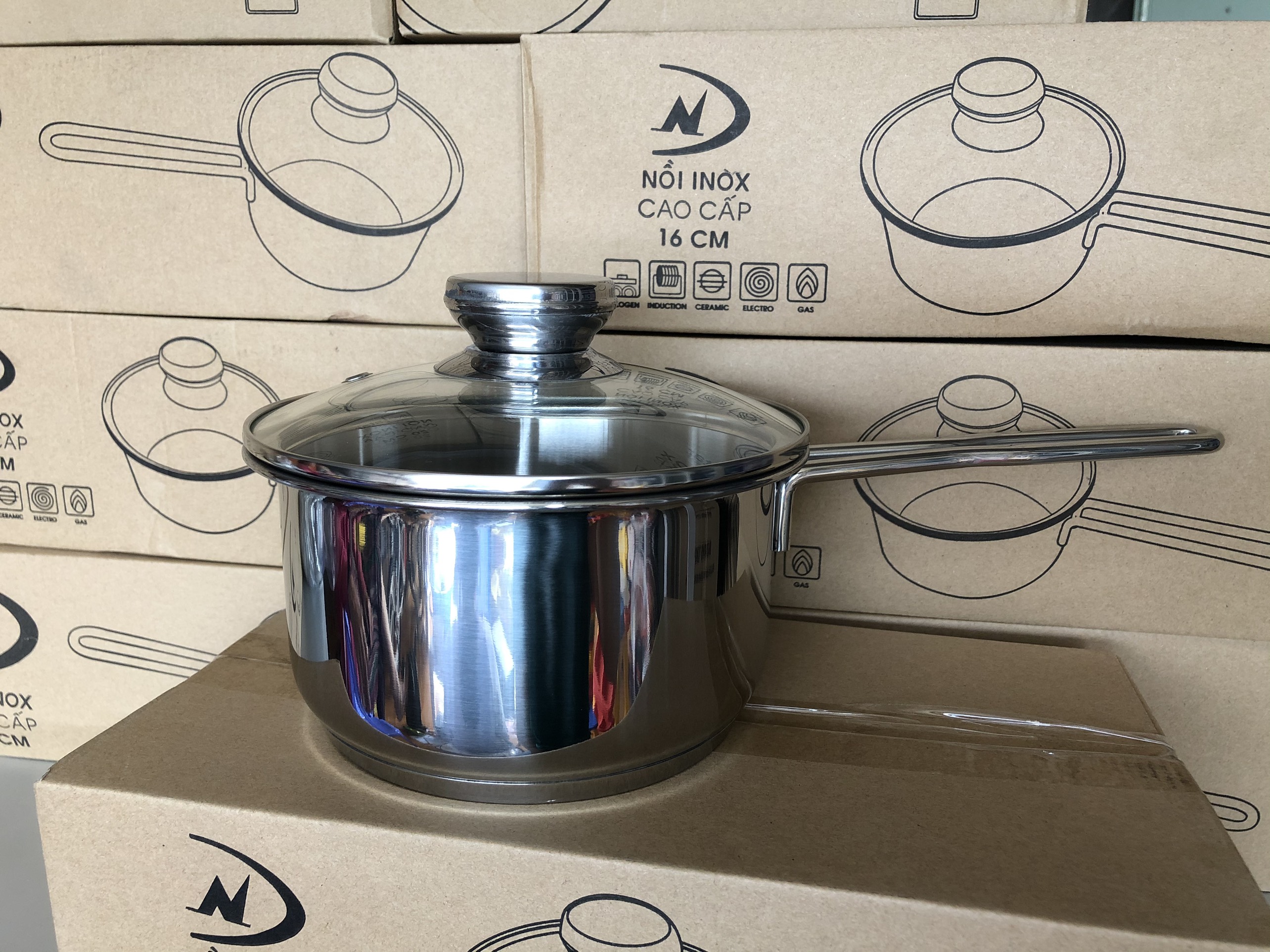 Nồi Inox cao cấp 16cm 3 đáy