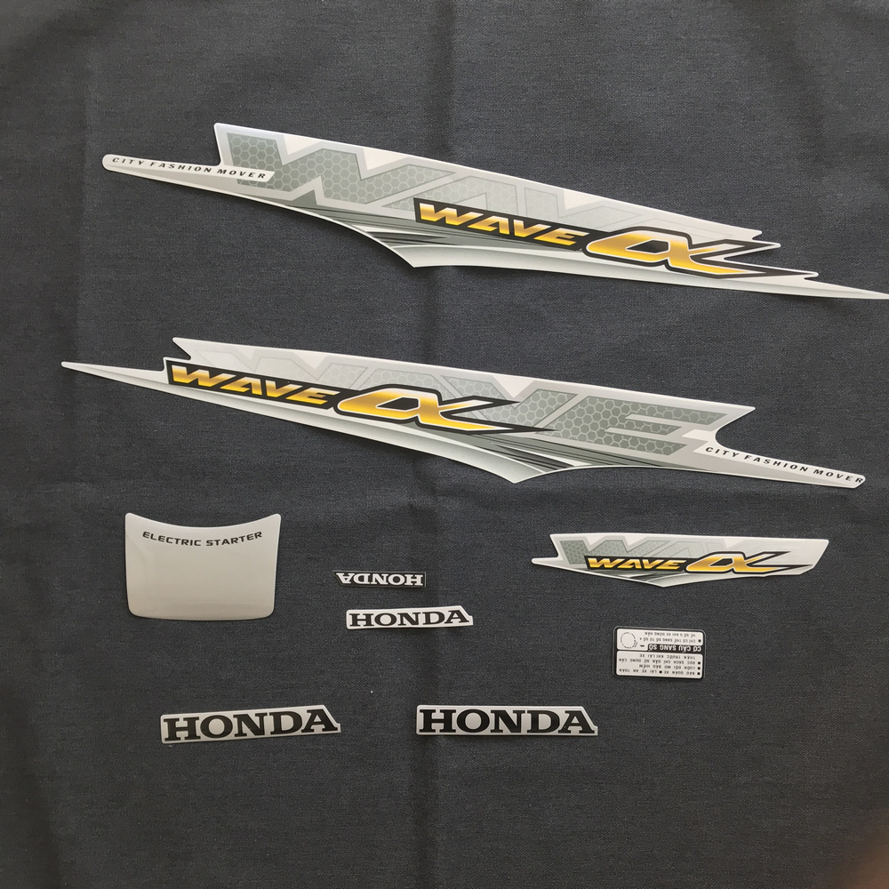 [CHUYÊN TEM] TEM DÁN XE WAVE ANPHA ĐỜI 2017 3 LỚP CAO CẤP NHƯ ZIN (MÀU BẠC)