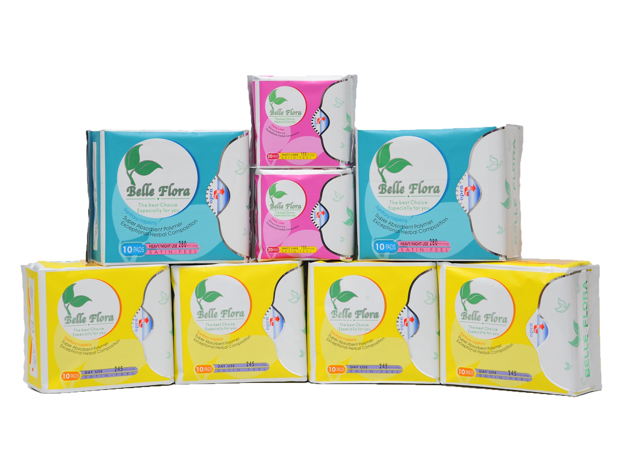 Bộ băng vệ sinh cotton Belle Flora 8 gói
