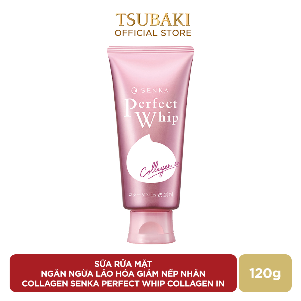 GIFT Sữa rửa mặt ngăn ngừa lão hóa giảm nếp nhăn Collagen Senka Perfect ...
