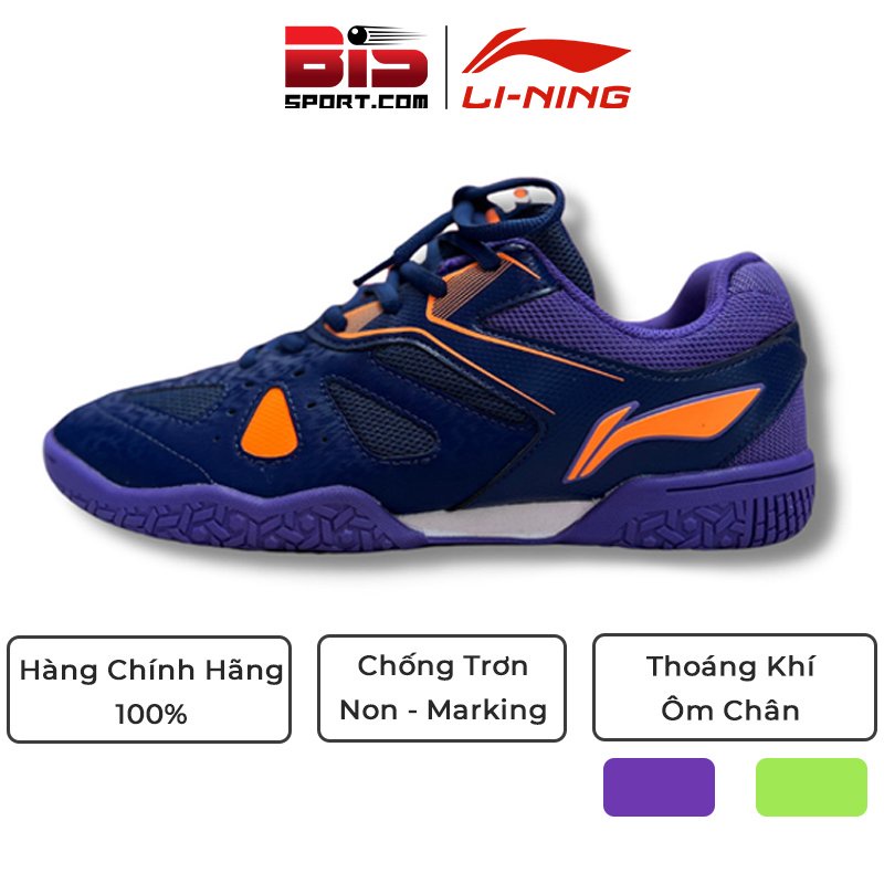 Giày bóng bàn, giày cầu lông lining aptp 003-5 chính hãng - mẫu mới nhất từ lining năm 2022 - ôm chân, cực êm, cực bám