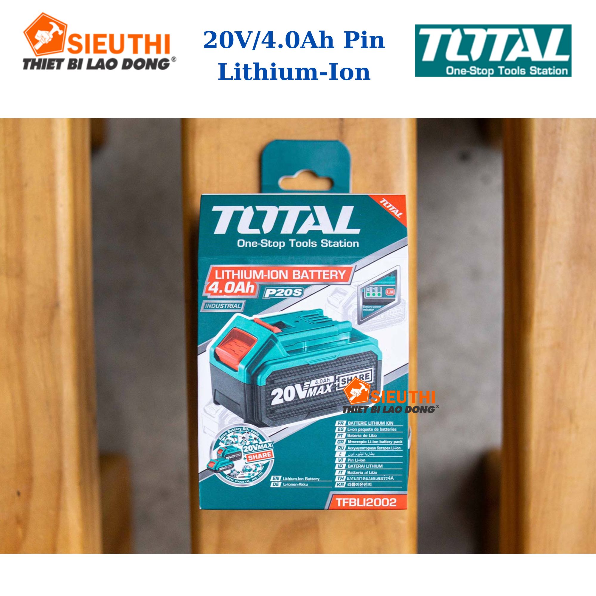 Pin Lithium - Ion Total TFBLI2002 Loại 20V/4.0Ah