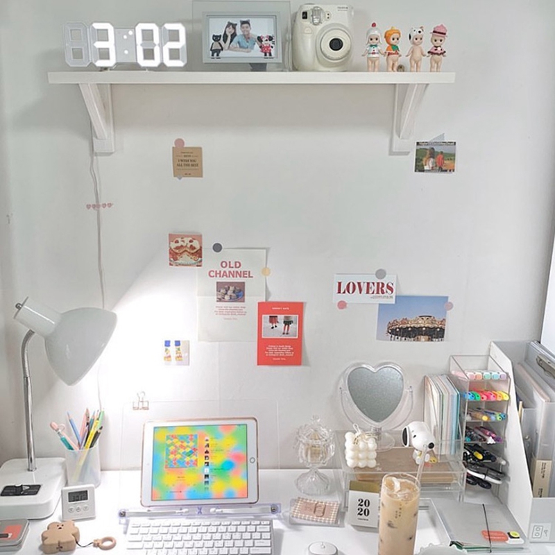 Đồng Hồ Báo Thức Kỹ Thuật Số Có Đèn Led Và Phụ Kiện