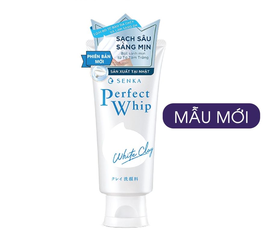 [HCM]Sữa rửa mặt SENKA đất sét trắng sạch sâu 120ml _ màu trắng