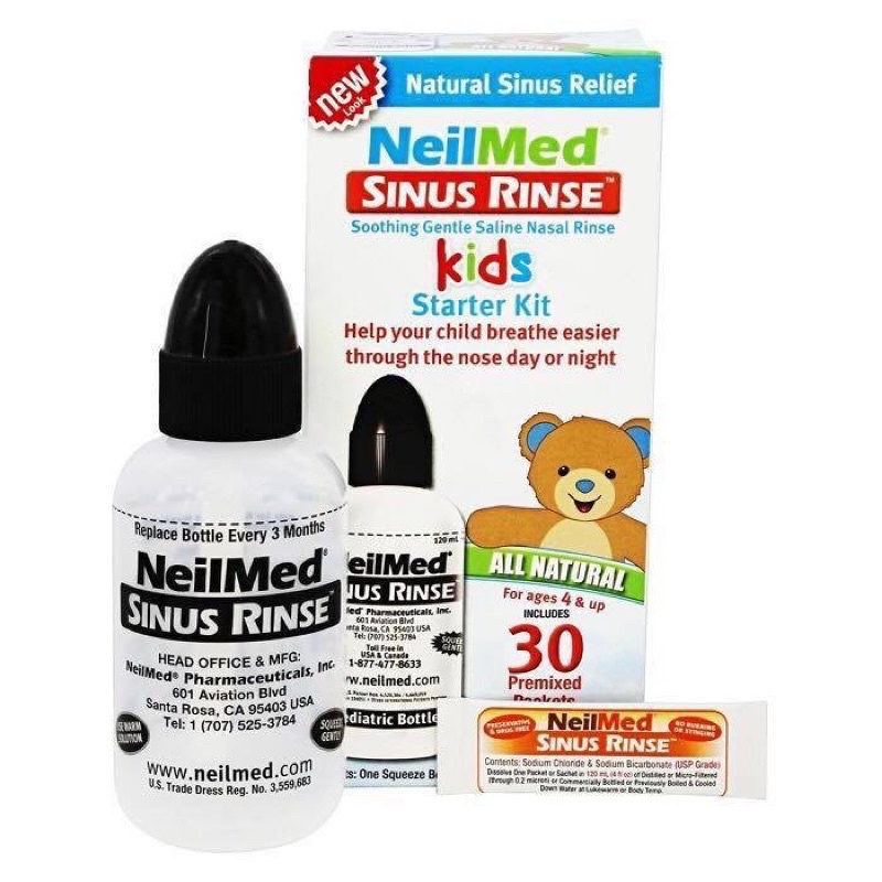 BÌNH RỬA MŨI NEILMED 120ml DÀNH CHO EM BÉ