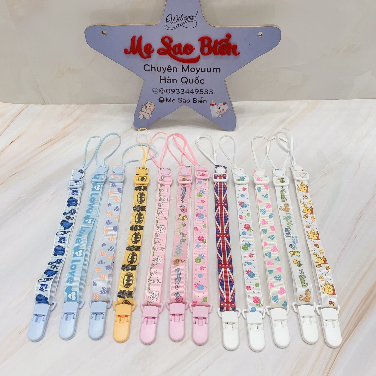 Dây buộc kẹp ti ngậm/ gặm nướu cho bé