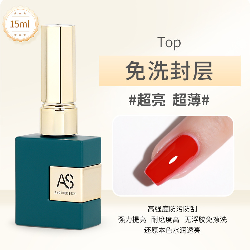 Sơn Gel AS chai xanh Top, Base, Top lỳ 15ml