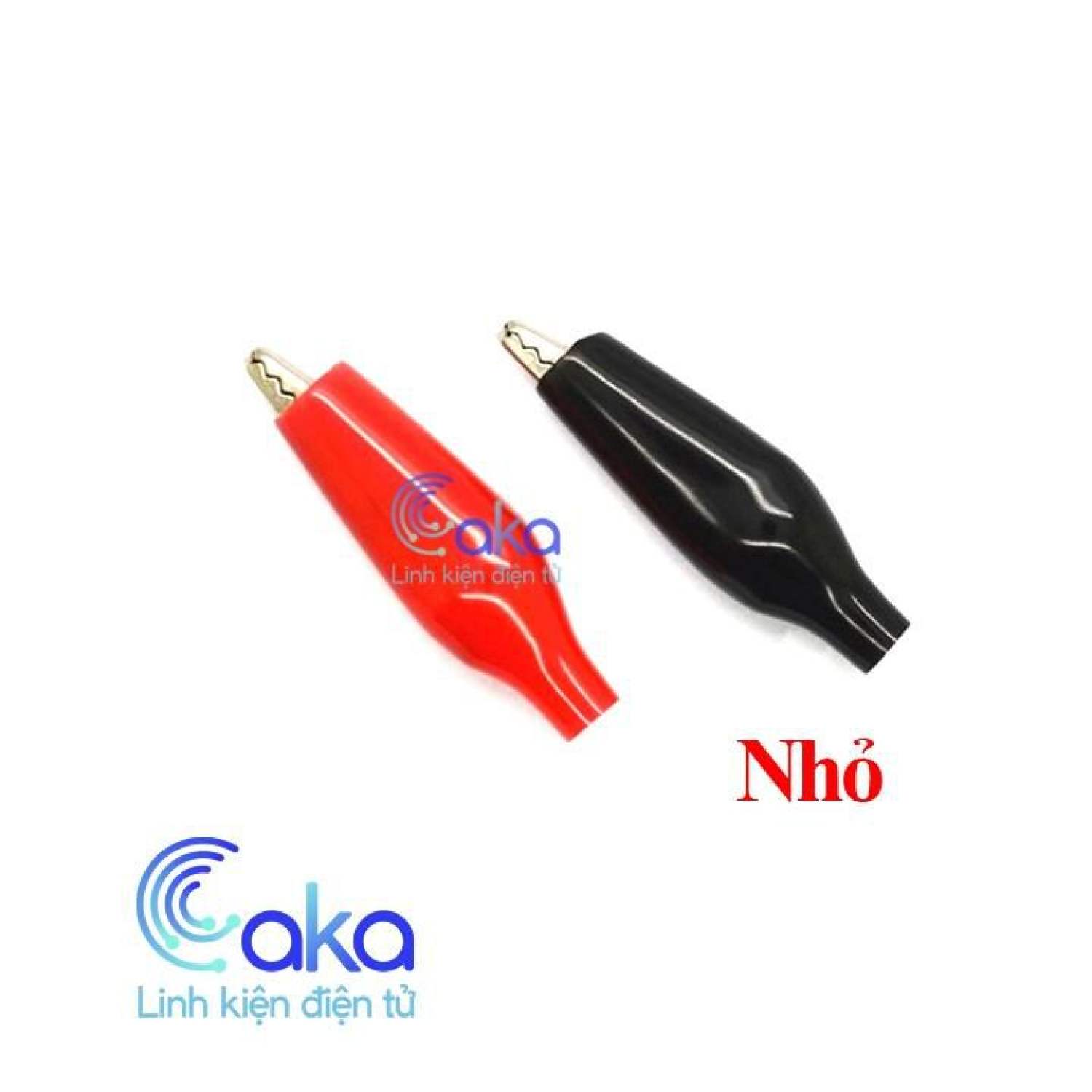Bộ 10 cặp kẹp cá sấu loại nhỏ đỏ đen