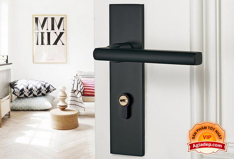 Khóa cửa tay nắm ngang Cobe (nổi tiếng) - Hàng nhập chất lượng rất cao (có bán buôn) Màu đen L5909