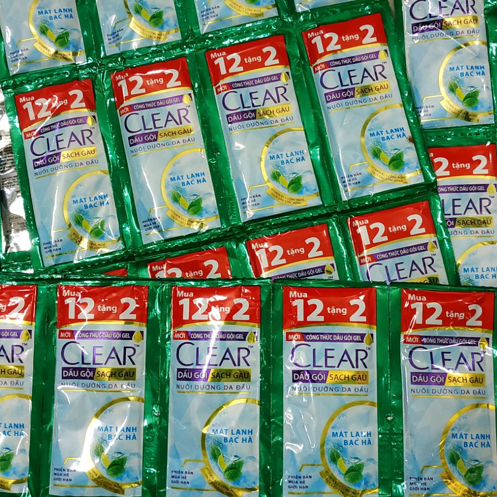 6 DÂY CLEAR BẠC HÀ MÁT LẠNH CHO DA ĐẦU GÀU NHỜN NGỨA