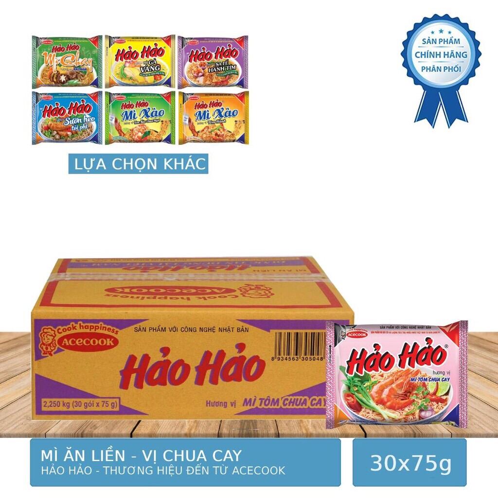 CB 15 GÓI MÌ HẢO HẢO TÔM CHUA CAY 75GR - 38165