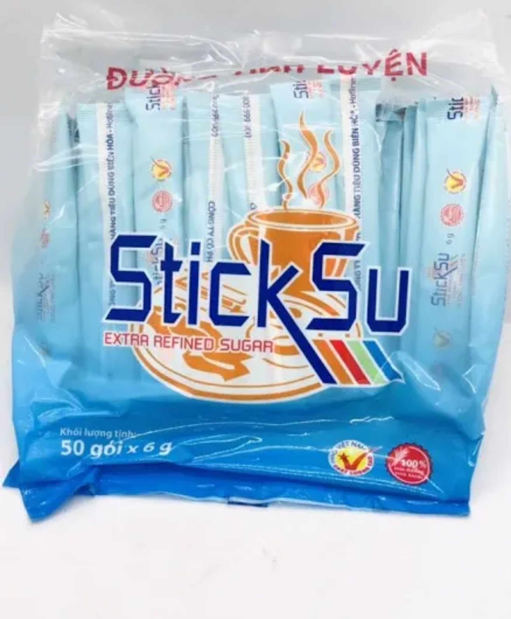 Đường que tinh luyện sticksu biên hoà - bịch 50 gói