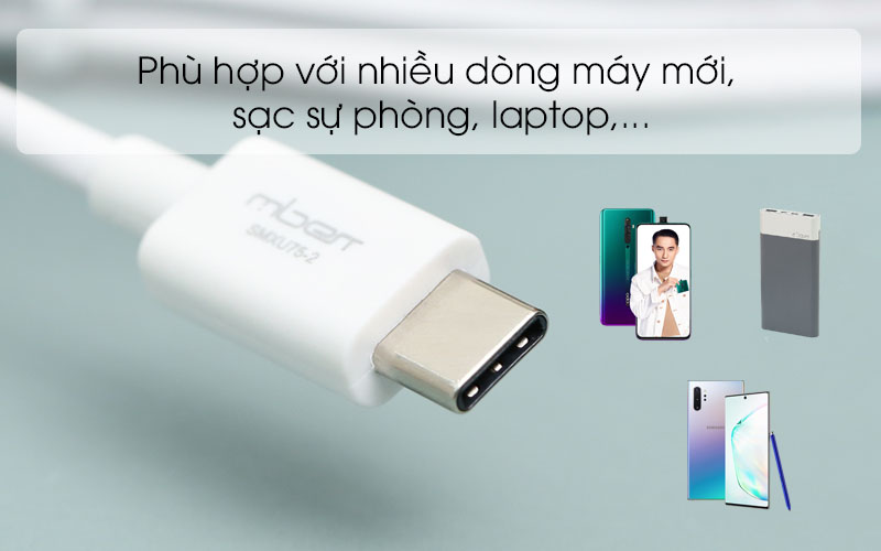 Cáp Type C - Type C 2m Mbest SMXU75 Trắng ( Like New )