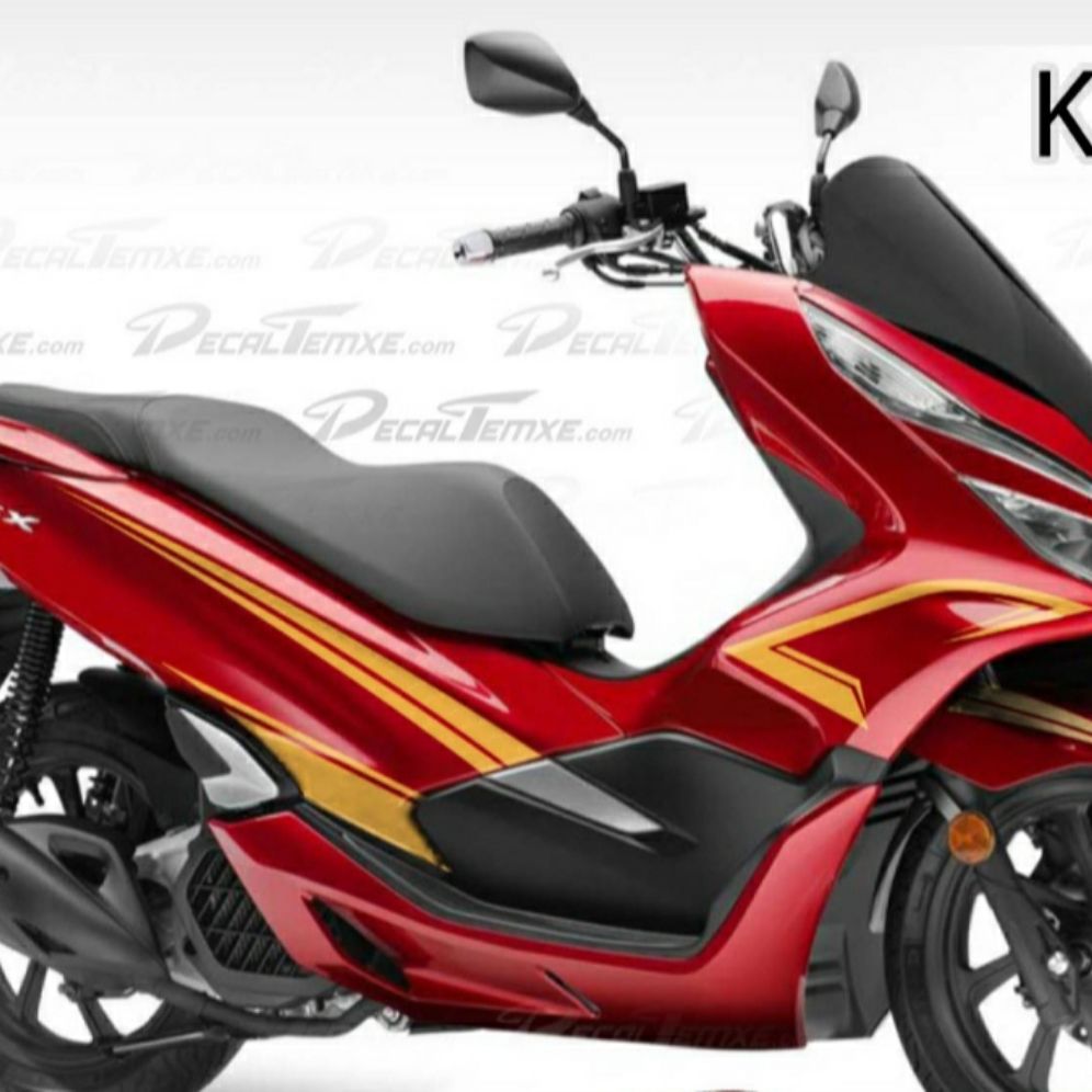 [HCM]Tem xe Pcx  tem rời cao cấp dán xe đỏ